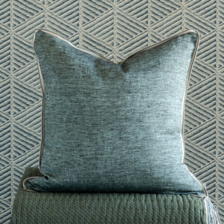 Appetto Spruce Coverlet and Cushion Stack Reverse