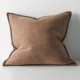 Alba Rust Blanket Stitch Cushion | Weave