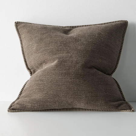 Alba Bark Blanket Stitch Cushion | Weave